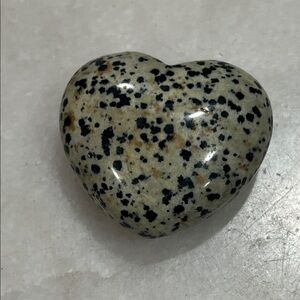 Dalmatian Jasper Heart Stone